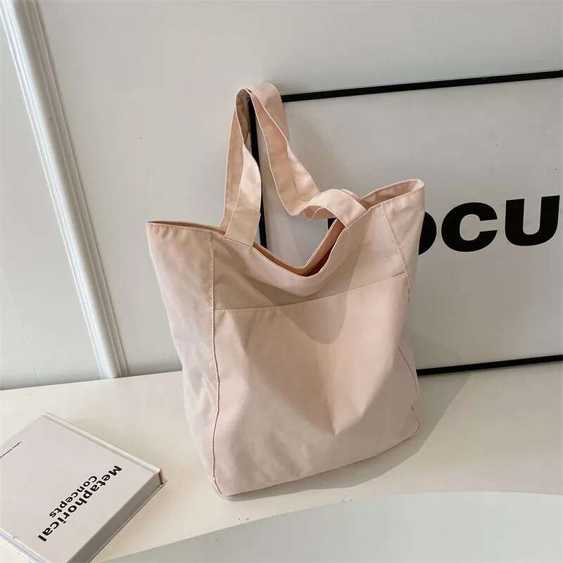 Waterproof Nylon Casual Shoulder Female Student Campus Handbag Niche Commuter Tote Large Bag