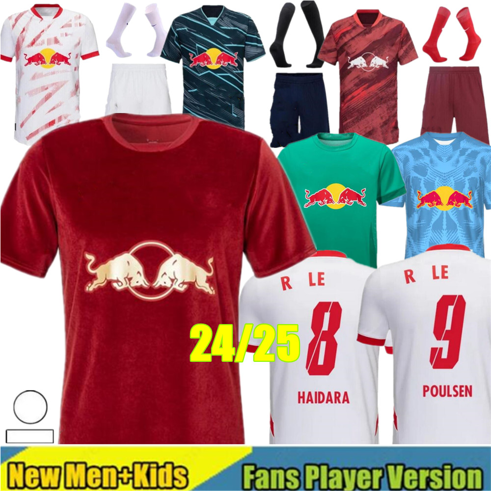 S-4XL 24/25 LEIPZIGs Soccer Jerseys XAVI SIMONS SESKO RB OLMO SECKO OPENDA LUKEBA GEERTRUIDA HAIDARA NUSA 2024 2025 RBL Football Shirt Uniform Men Set Kids Kit