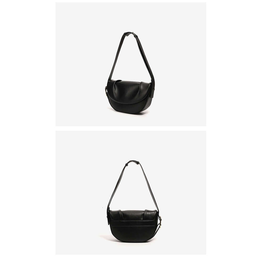 Women's armpit leather folding multifunctional broadband shoulder crossbody bag unit price bag