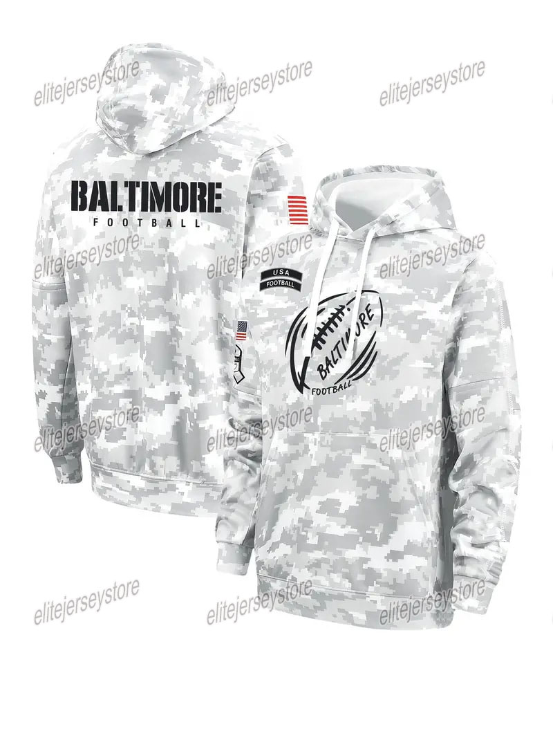 2024 Camo Salute To Service Pullover Football Hoodie Jersey Mens Women Youth