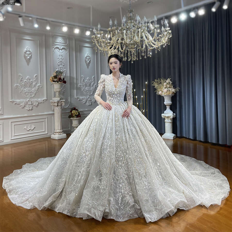 Customized Amanda Novias 2024 Crystal Wedding Dress