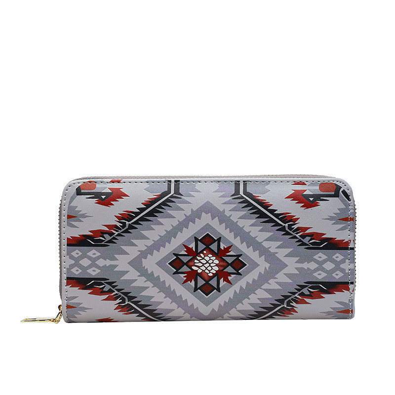 New 2024 Chinese style large capacity zippered handbag, fashionable and trendy wrist New wallet, women's trend