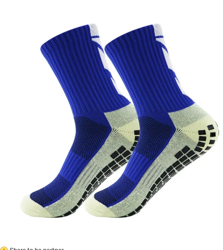 New Men Football and Women Sports Non-slip Silicone Bottom Soccer Basketball Grip Socks GG1203