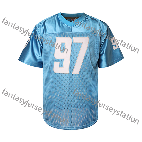 #16 Goff 14 St. Brown 26 Gibbs 5 Montgomery 97 H u t c h i n s o n Polyester Embroidered Football Jersey, Sports Fan V-Neck Shirt, Breathable Athletic