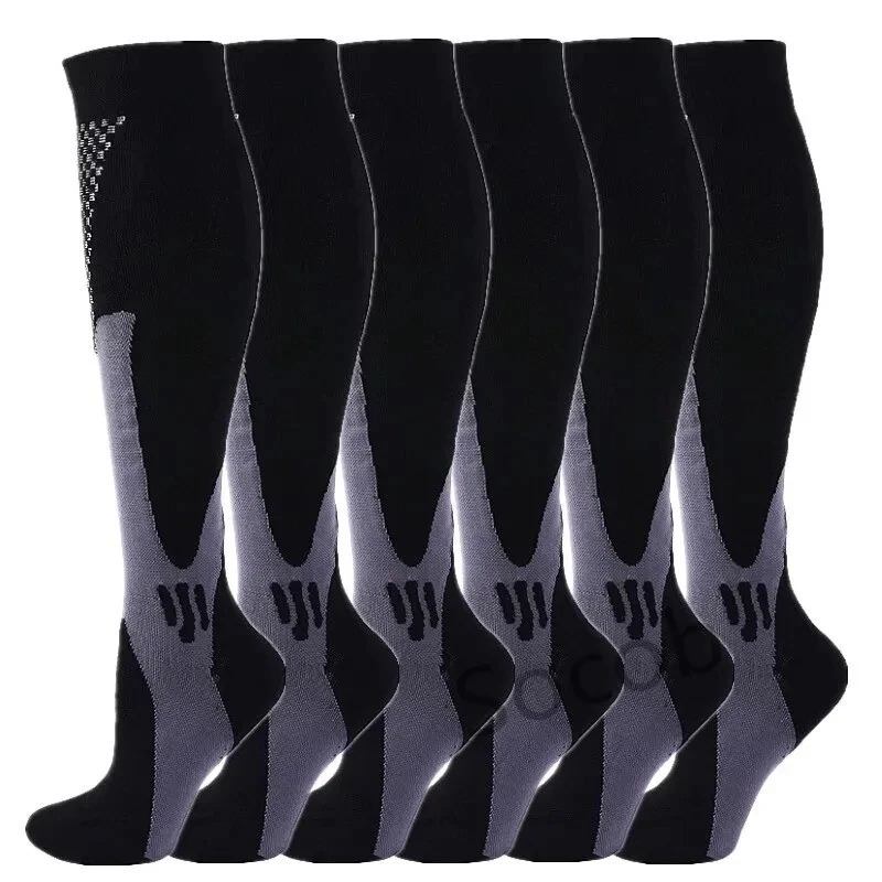 367 Pairs Compression Socks Women Edema Running Men Knee Length Cycling Football Basketball Outdoor trave 241112