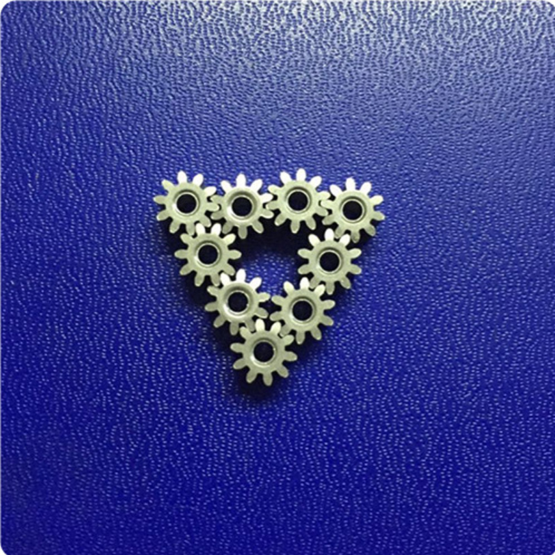 Precision Gears with Powder Metallurgy Hardened Teeth - Model 0.6, 10 Teeth, Inner Hole Diameter of 2.23mm, Length 6mm