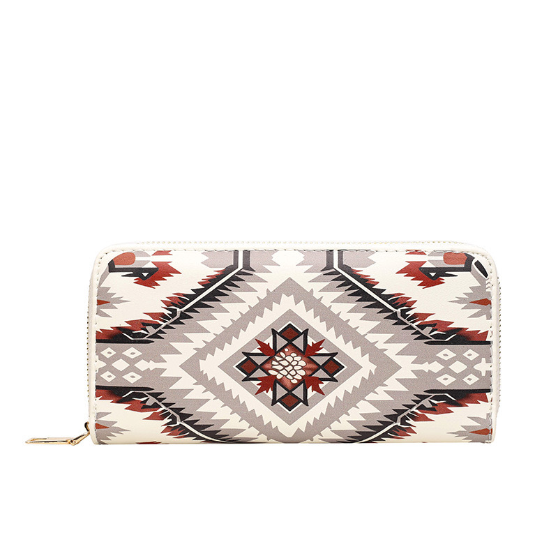 New 2024 Chinese style large capacity zippered handbag, fashionable and trendy wrist New wallet, women's trend