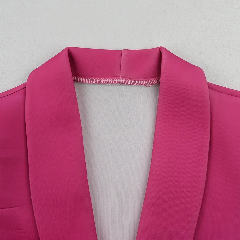 Diamond Womens Jacket Set Solid Feather Sleeve Coat Zipper Flight Pants Autumn Elegant Tracksuit Office Womens 2-piece Set 241203