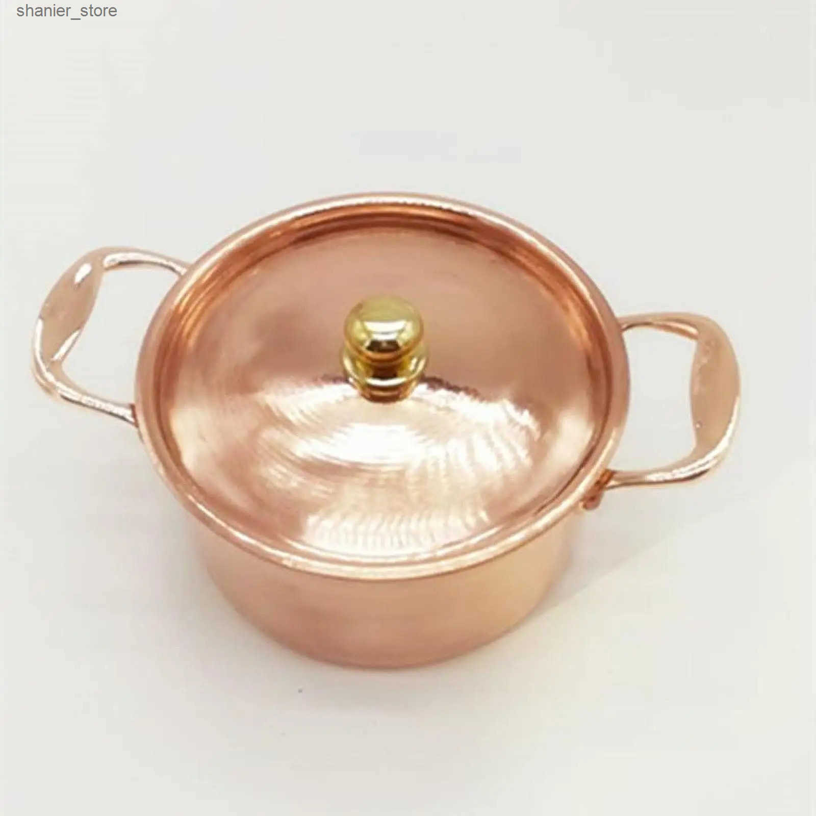 Pans 16cm copper pot soup with Saucepan Lid used for sensing chefs small copper pots cooking utensils dry pots inventory pots L240910