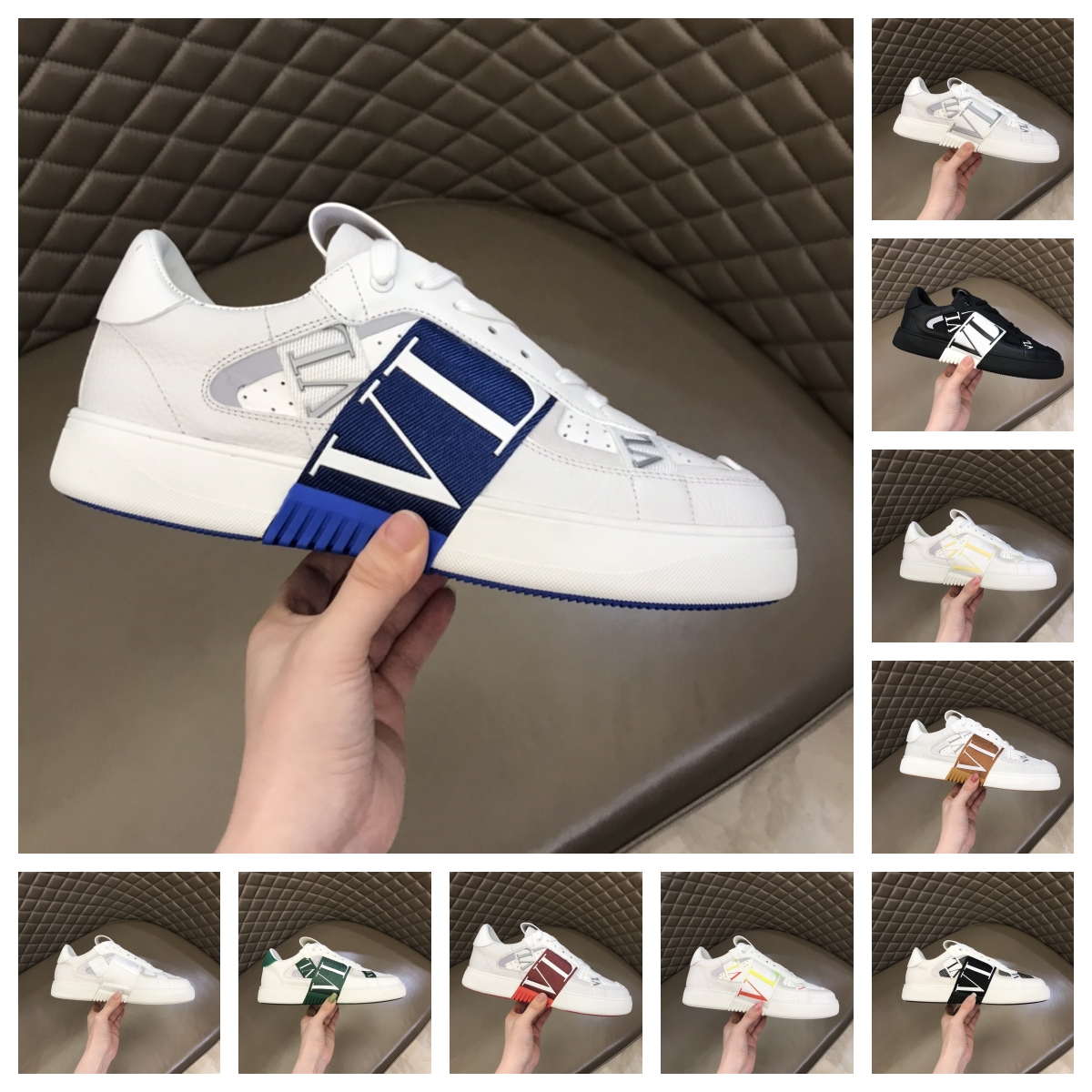 Designer Shoes Men Low-Top Calfskin Sneakers Platform Casual Shoes Women Outdoor Comfortable Color Walking Trainers
