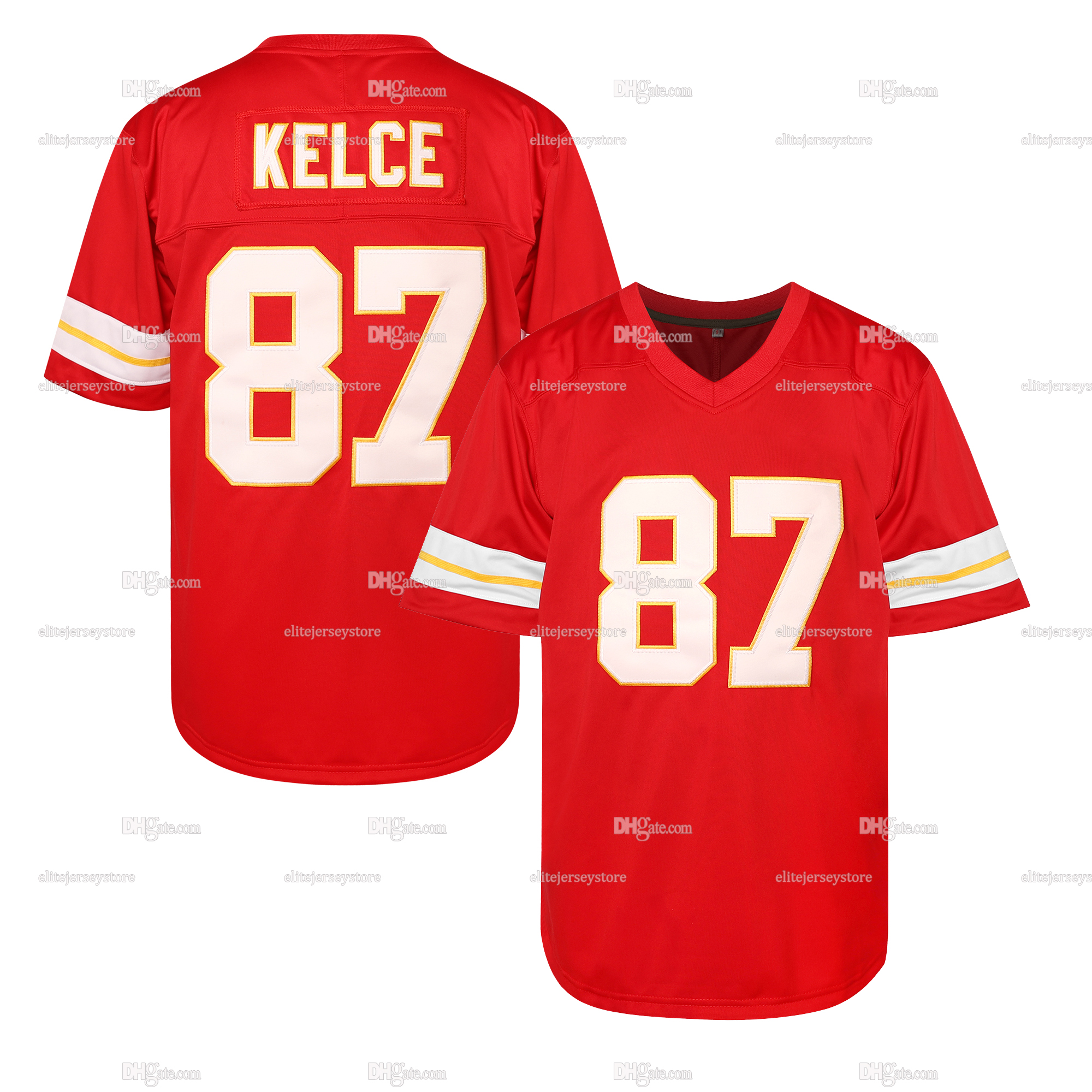 Personalized Custom 2025 Football Jersey Patrick Mahomes Travis Kelce Chris Jones Isiah Pacheco Nick Bolton Creed Humphrey Derrick Thomas Embroidered