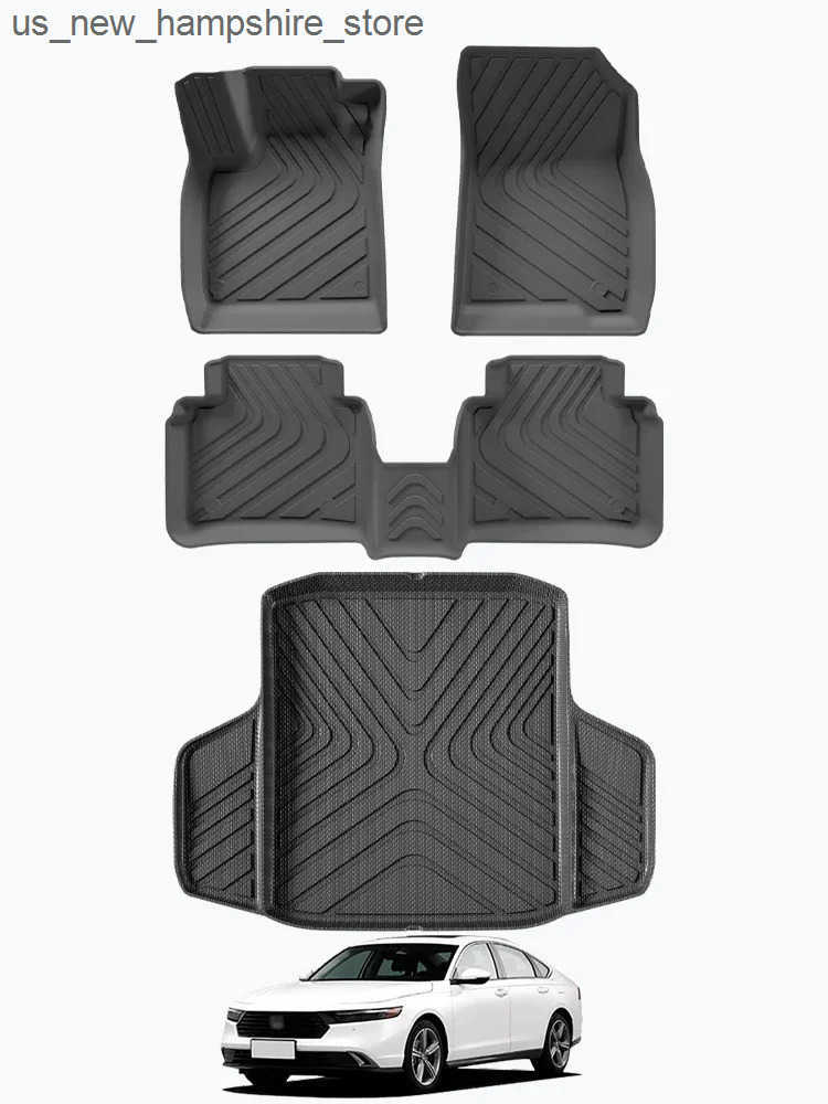 Floor Mats Carpets for Honda Accord 2024 2023 TPE 3D Car Floor Mats Cargo Liner Trunk Pad All-Weather Auto Accessories (Left Hand Driver) J241204