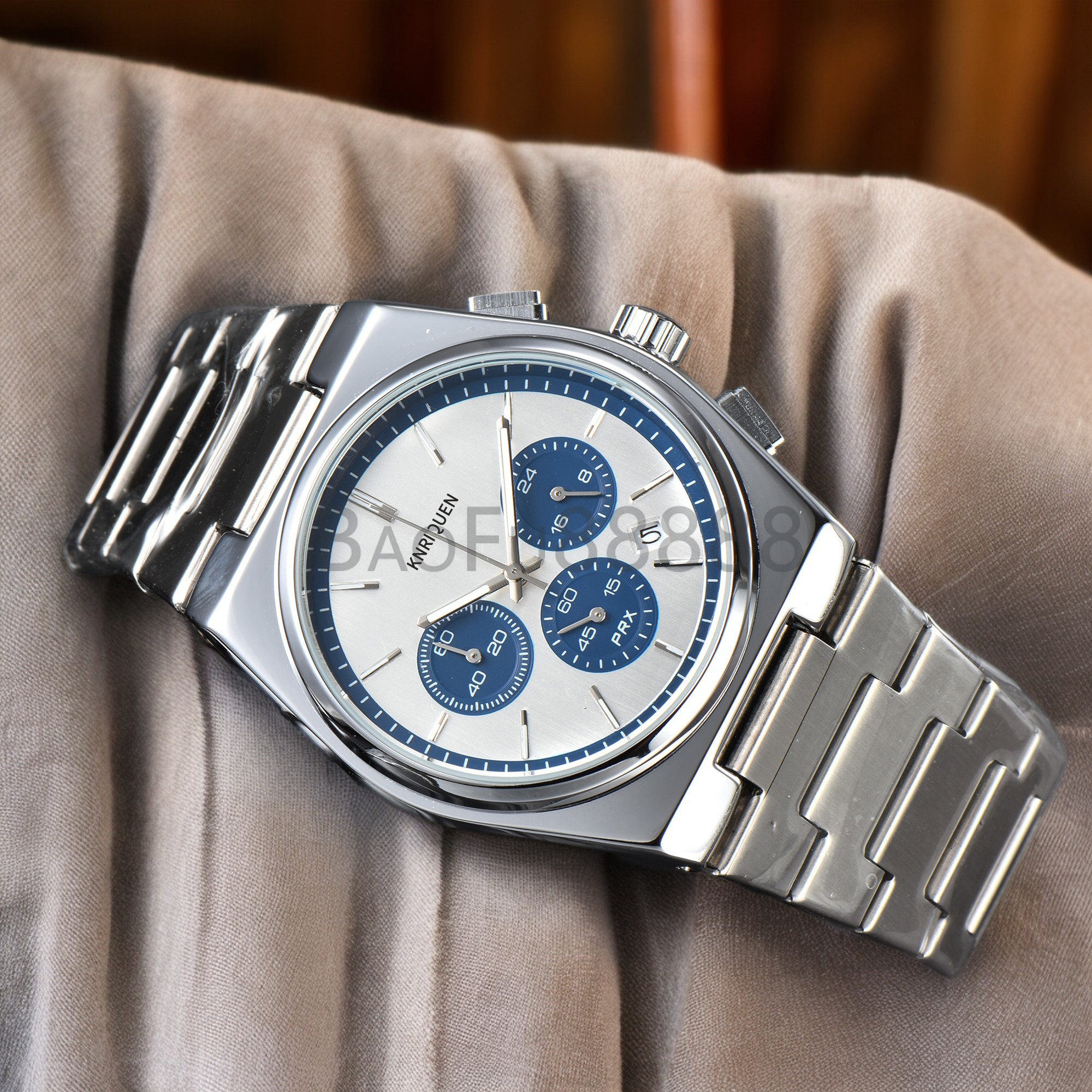 Hot Blue Luxury Watches for Men Quartz Wristwatch Fashion Automatic Date Daily Waterproof Fashion Designer Multifunction Fashion Male Clocks for Gift