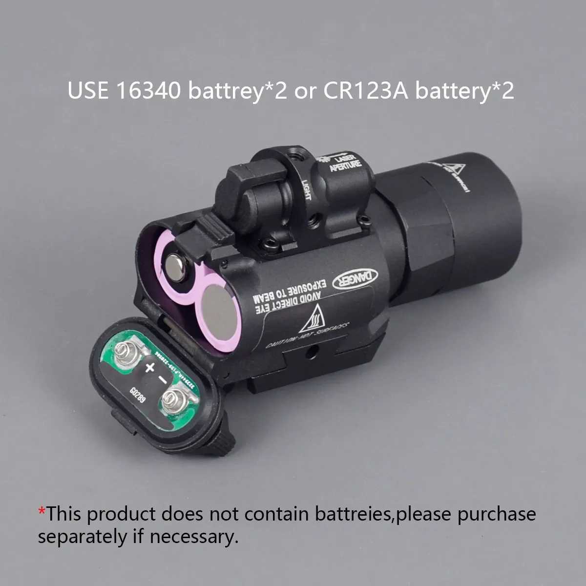 Tactical Surefir X400U X400 ultra light weapon pistol Lgiht equipped with red and green laser air gun strobe flash suitable for 20mm railW241204