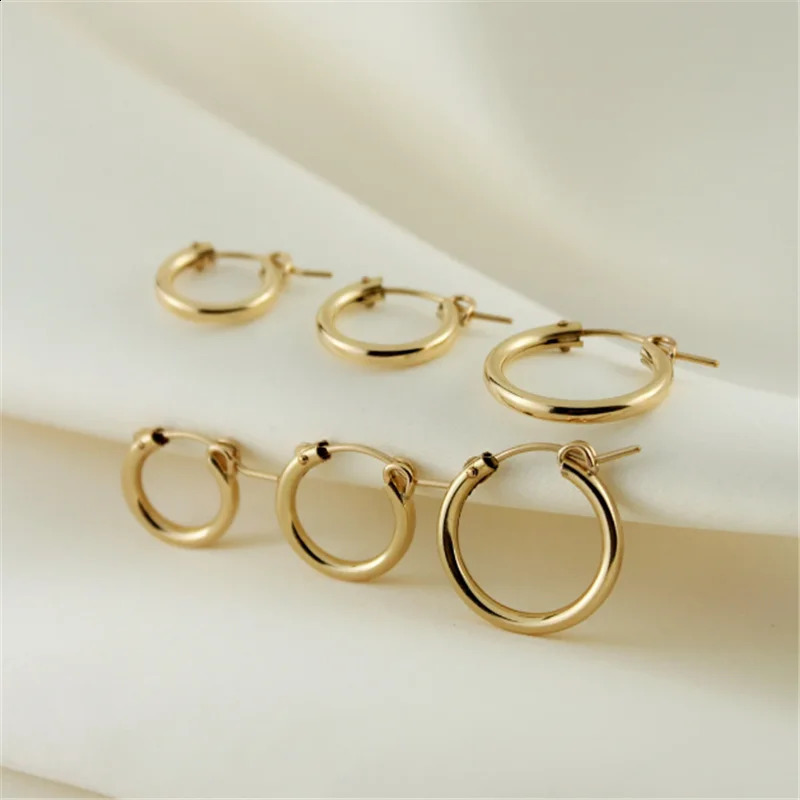 14K Gold Filled Hoop Earrings Modern Jewelry Minimalism Boho Brincos Gift Vintage Pendientes Oorbellen Earrings For Women 241203