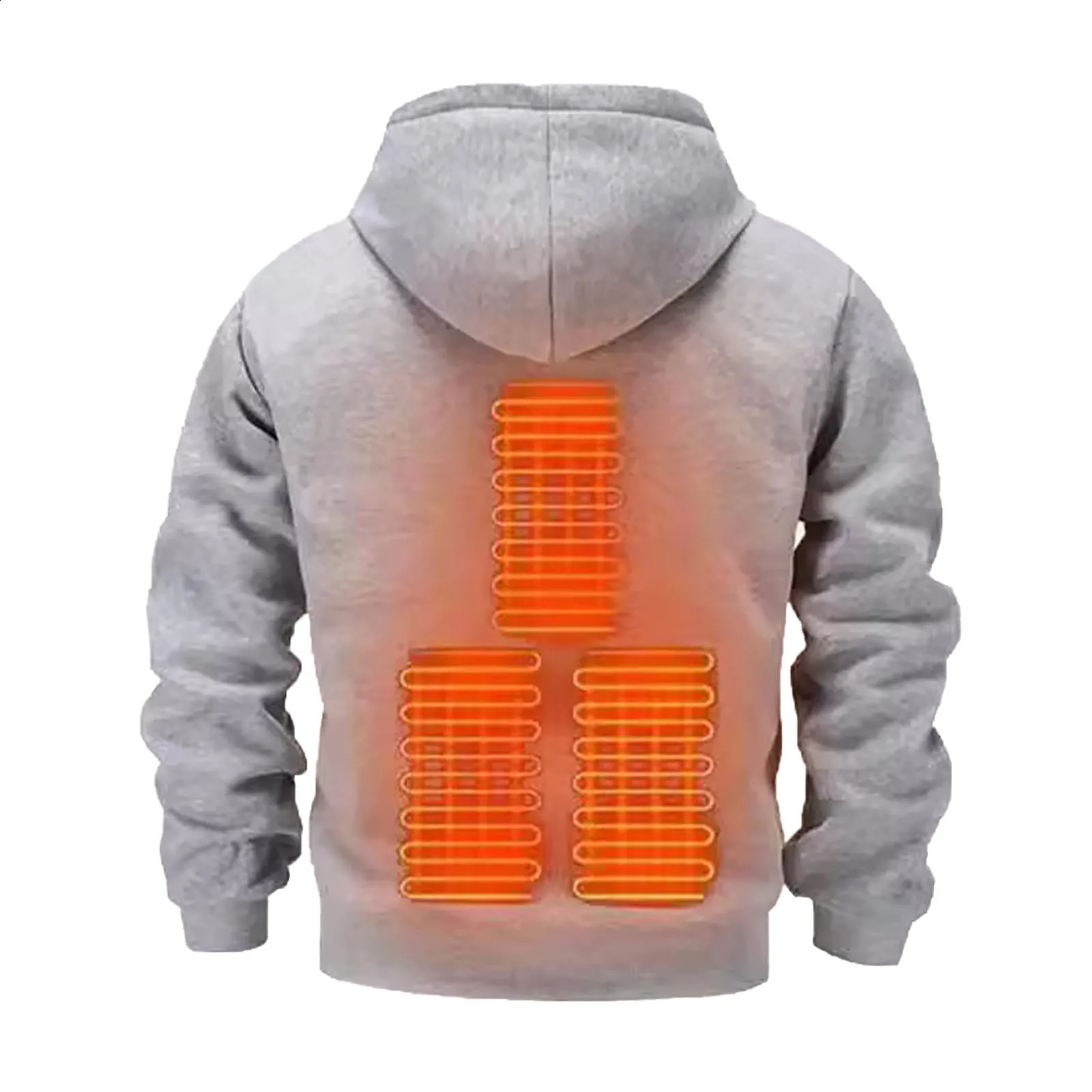 Thick and warm hoodie unisex and warm sportswear Pullover lightweight and warm USB electric outdoor winter jacket mens sweater 241203