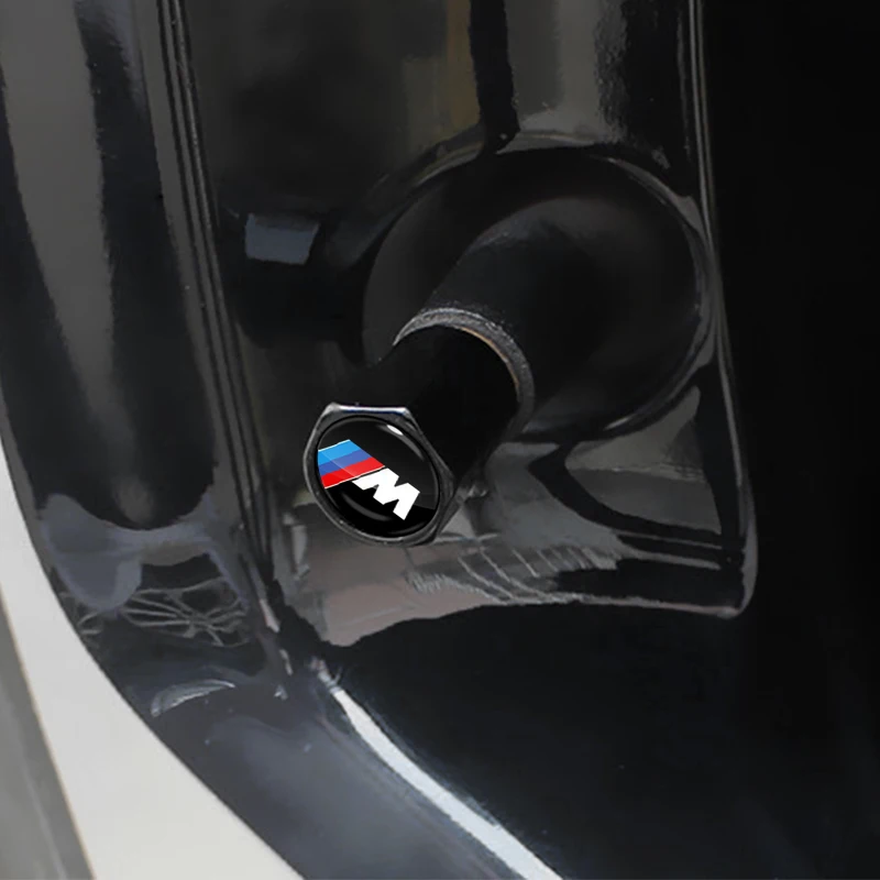 New 4Pcs Car Wheel Tire Valve Caps Air Stem Covers Accessories For BMW M E34 E36 E60 E90 E46 F10 F20 F30 X5 X6 X1 M3 M5 M6 E71