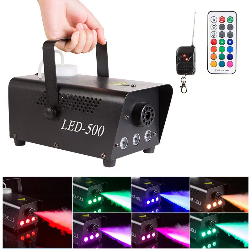 8/18 LED Wireless Remote Control Fogger Machine 500W DJ Party Stage Effect Light Smoke Machine For Christmas Party Halloween
