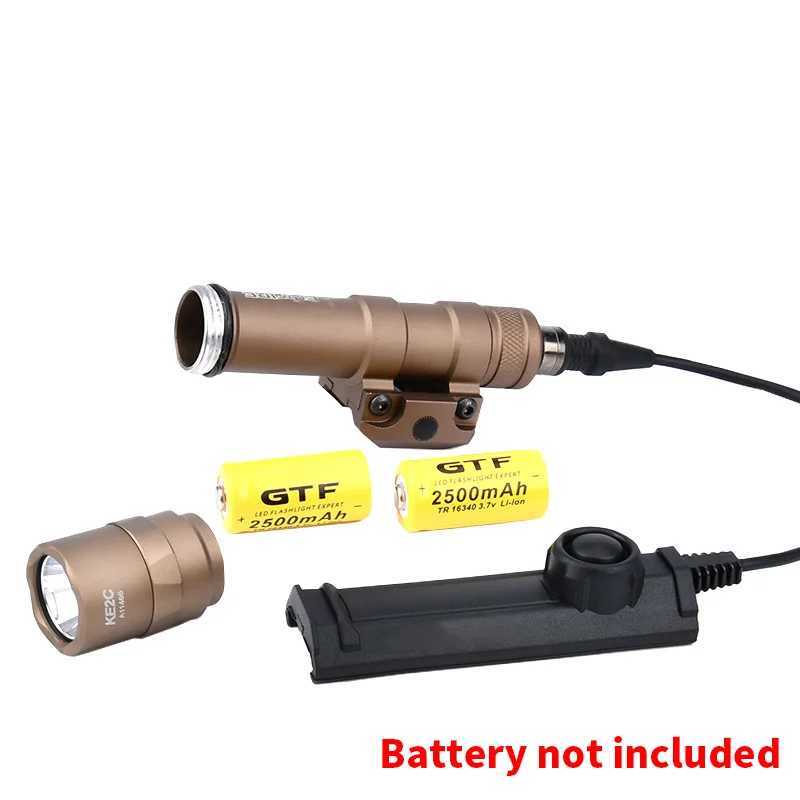 Tactical Surefir M300 M300C M600 M600U Powerful Flashlight Fit Weapon Scout Airsoft Hunting Gun Light Outdoor M-LOK KeyMod BaseW241227