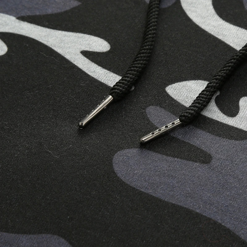 Mens sportswear set two-piece casual jogging warm and breathable fitness sportswear set military tactical hoodieTrousers 241203