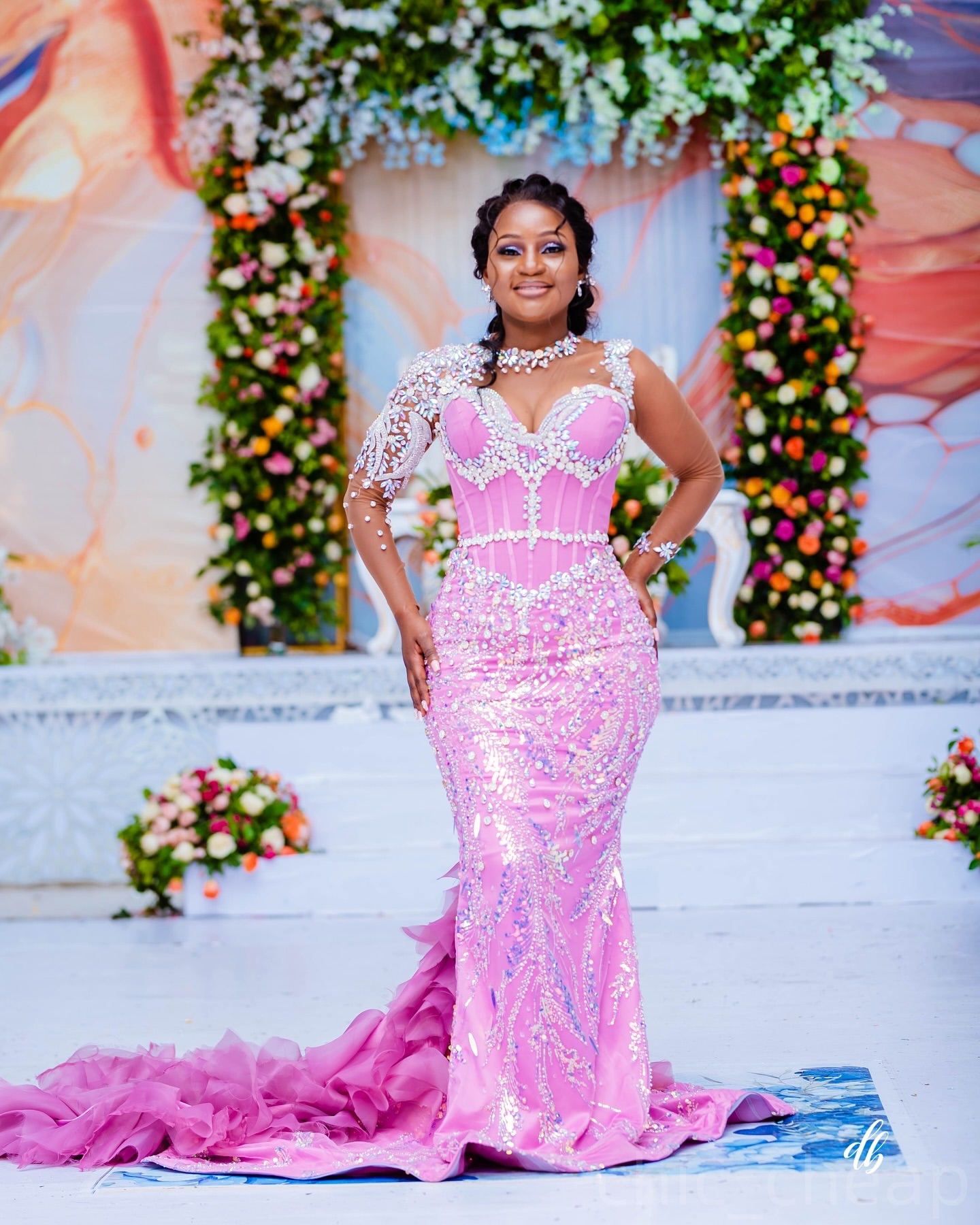 Pink Mermaid Prom Dresses 2024 Rhinestones Sequined Lace Full Sleeves Evening Formal Party Second Birthday Engagement Gowns Plus Size Dress For Specia
