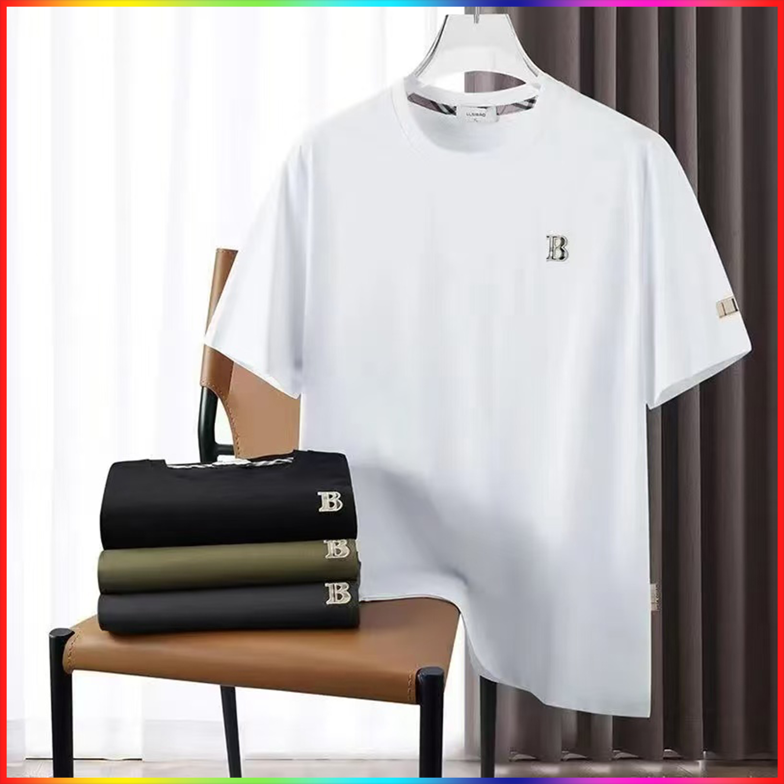 5A Mens T-Shirts Summer Mens Designer T Shirt Casual Man Womens Tees with Letters Embroidery Short Sleeves 2024 Top Sell Men Hip Hop Clothes Pure Cotton T-shirt 01