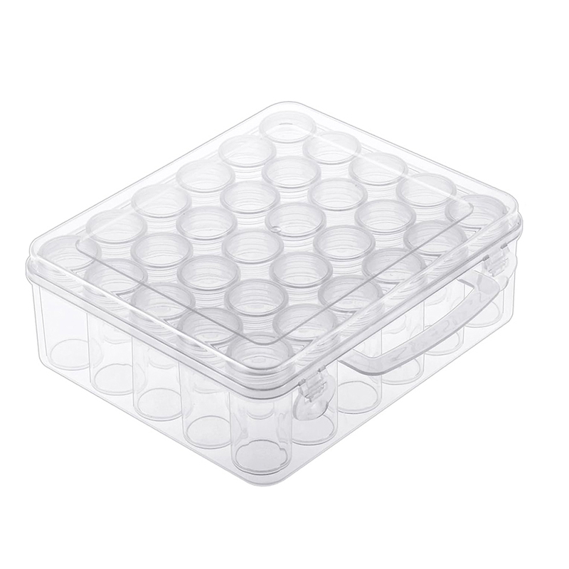 30 Large Transparent Plastic Storage Boxes for Diamond Painting Beads Particles Spices with Convenient Storage Container