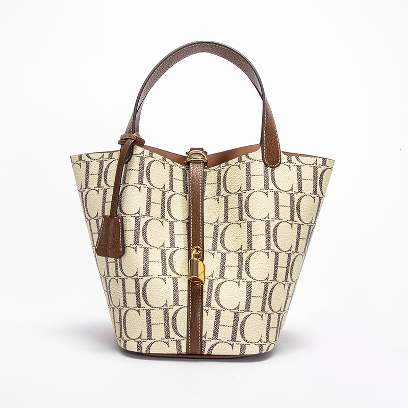Brand 2024 Fashion Handbag PVC Jacquard Texture Women's Shoulder Large Capacity Commuter Travel Crossbody Bag