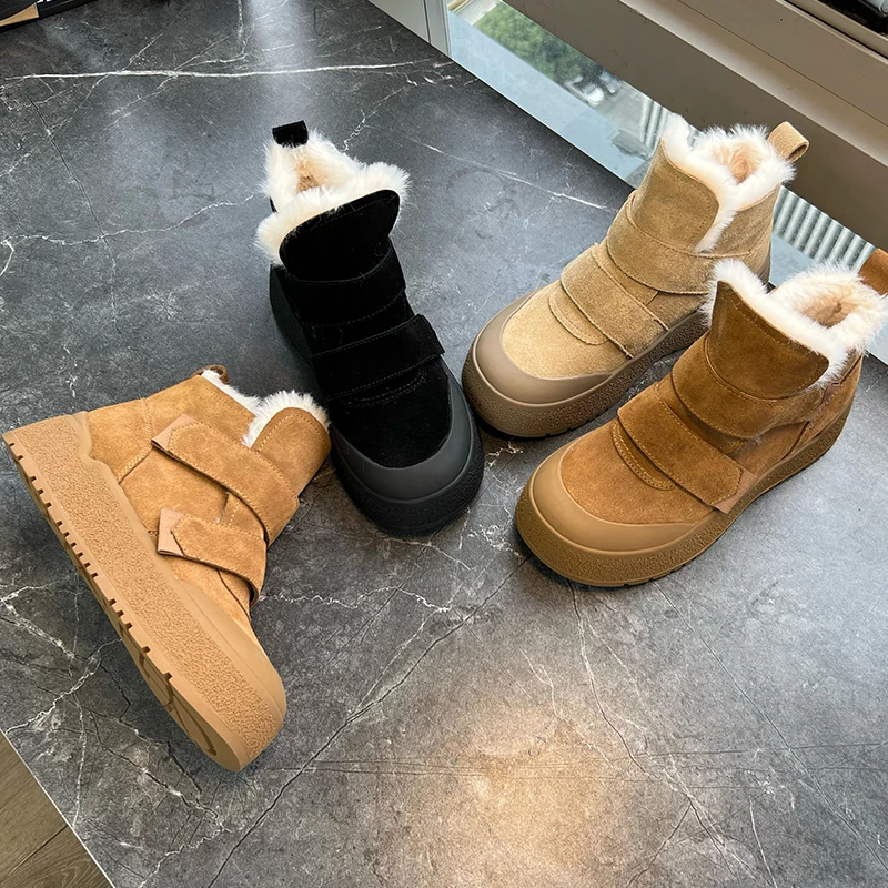 Women Snow Boots Non-slip Warm Short Boots Women's Winter Warm Female Ankle Boots Cotton Shoes