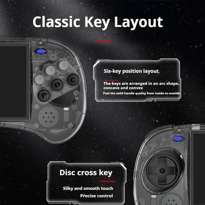 New Rg Arc 640 * 480 Game Console Handheld Open Source Android Dual System Joystick Machine Classic Fighting Arcade MachineXJ241204