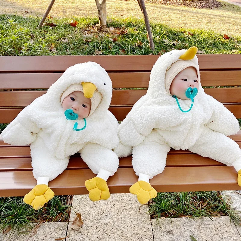 Autumn Babies born Girls Boys Clothes Duck Cute Bodysuit One Piece Set Baby Hoodie 5-Day Delivery Hoodie 241204