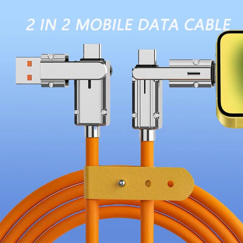 4 In 1 120W USB A/C to Type C Cable 3 IN 1 PD 100W Fast Charging Data Cable for iPhone 15 Pro Max Samsung S24
