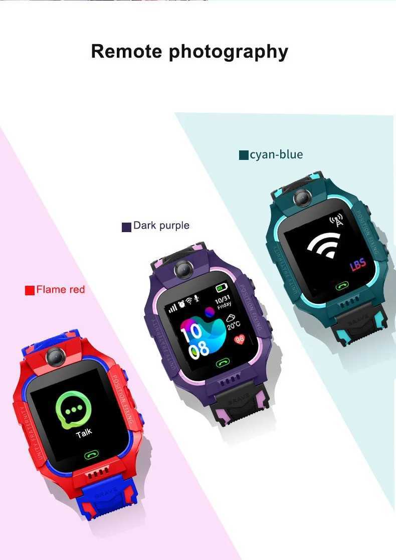 Childrens smartwatch GPS high-definition call voice information waterproof childrens smartwatch with SIM card SOS photo watch suitable for 3-12 years 