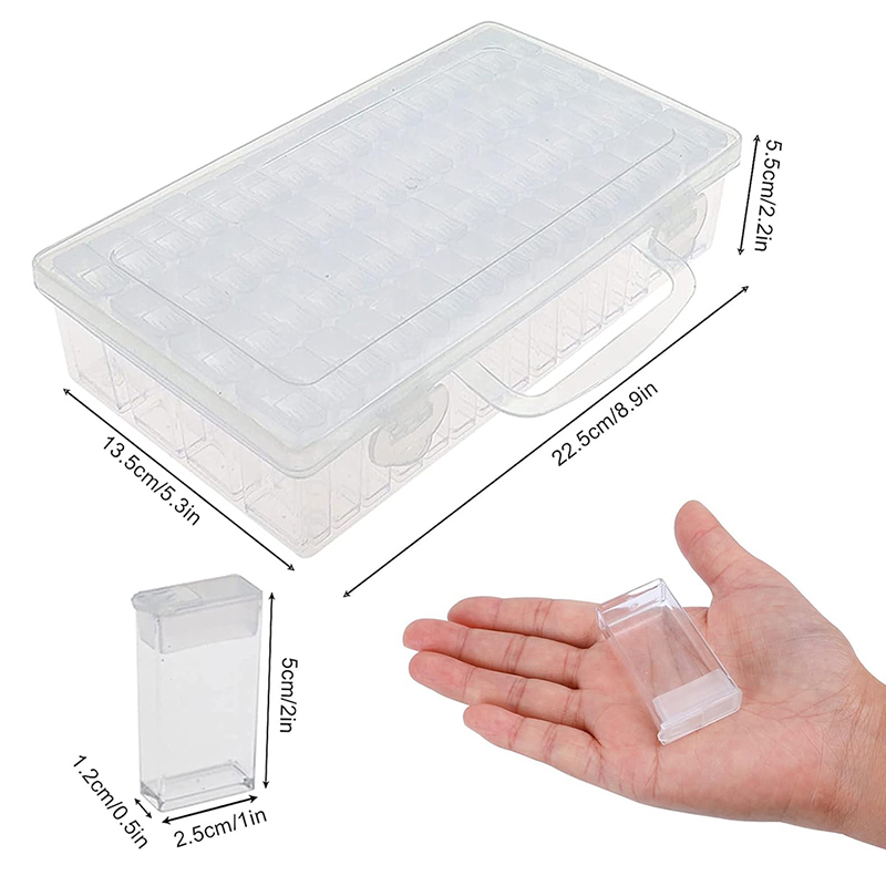 Storage Box Home Desktop Nail Art Diamond Painting Dustproof Transparent Pp Plastic Storage Box