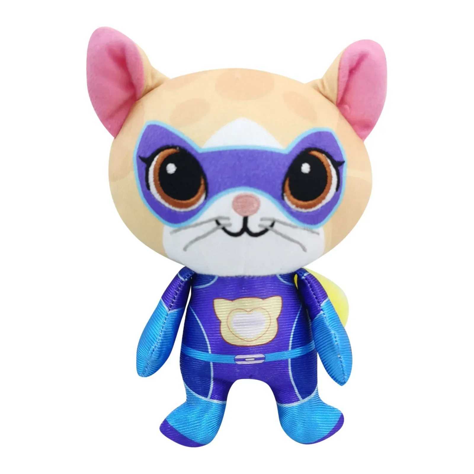 4pcs Super Kitties Team Anime Plush Toys Crystal Super Soft Plush Toy Doll Blue Kitten Green Kitten Yellow Kitten Doll Kids ToyXJ241204