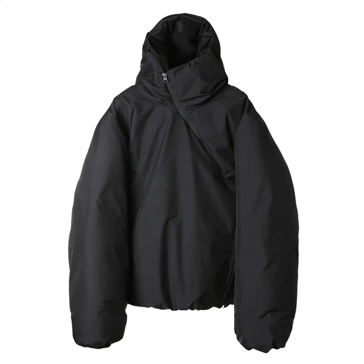 Firmranch PAF Curled Zipper n Hooded Snow Jacket Loose Bread Puff Jacket Suitable for Men Women Warm Park Winter Jacket 241202