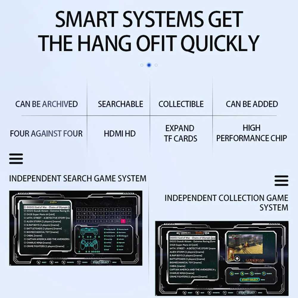 G11 Pro Video Game Console 256GB Game Box Built in 10000+ Retro Games 4K HD TV Game Stick 2.4G Wireless Gamepad Game AccessoriesXJ241204