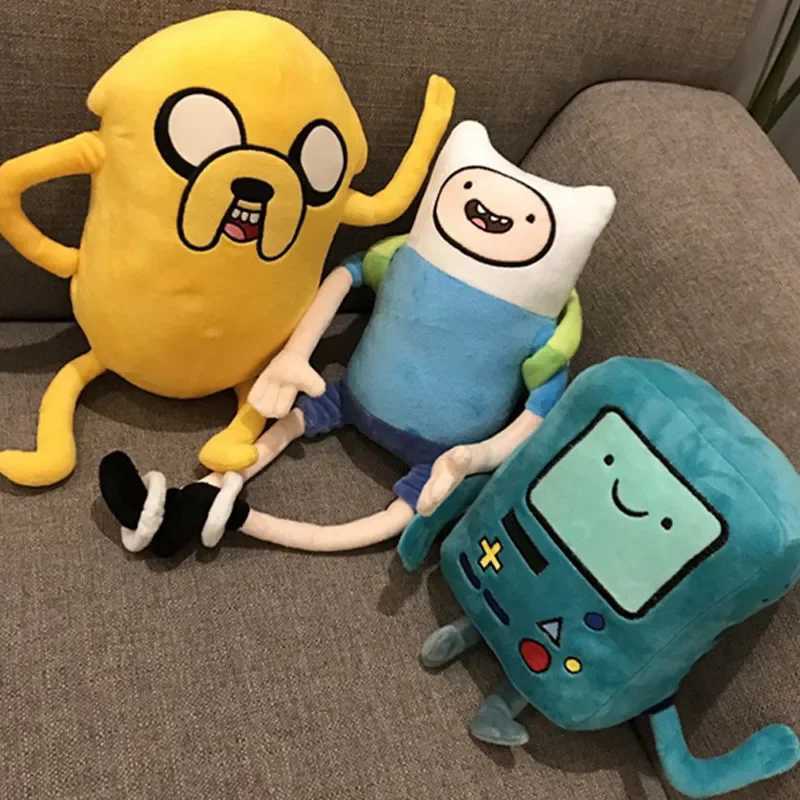 28-42cm Finn Jake BMO Soft Stuffed Animal Dolls Creative Adventure Time Plush Toys Stuffed Dolls Kids GiftsXJ241204