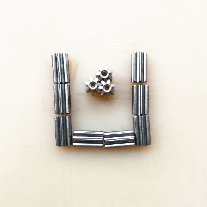 Straight Central Control Lock Gear - 0.8 Modulus, 7 Teeth, 2mm Inner Diameter - Powder Metallurgy