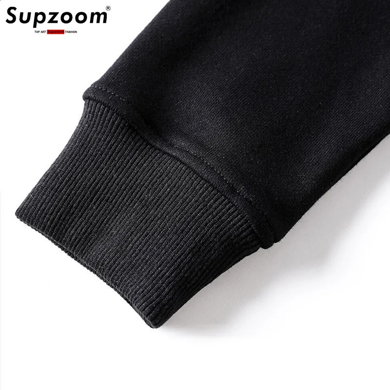 Supzoom Top Fashion Sweater Casual Full Hooded Cotton Hip Hop Wool Hoodie Mens Style 241203