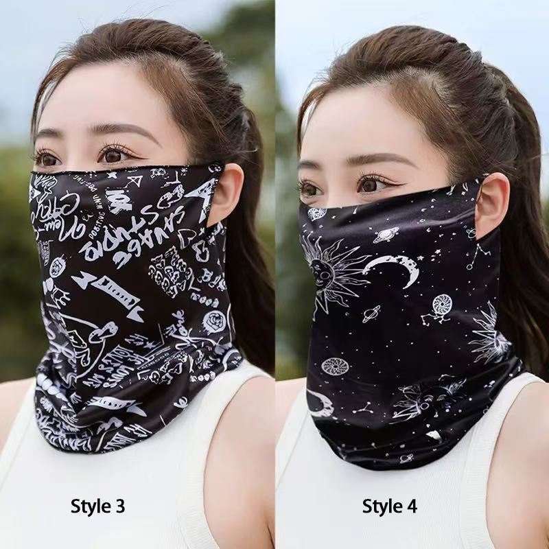 Sunscreen suit outdoor cycling summer men and women anti-ultraviolet ice silk sleeve cover mask neck protector neck shade breathable