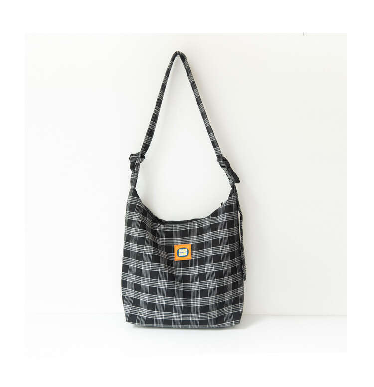 Designer Style Canvas Lazy Day Crossbody Version Of Everything Checked Cloth Bag