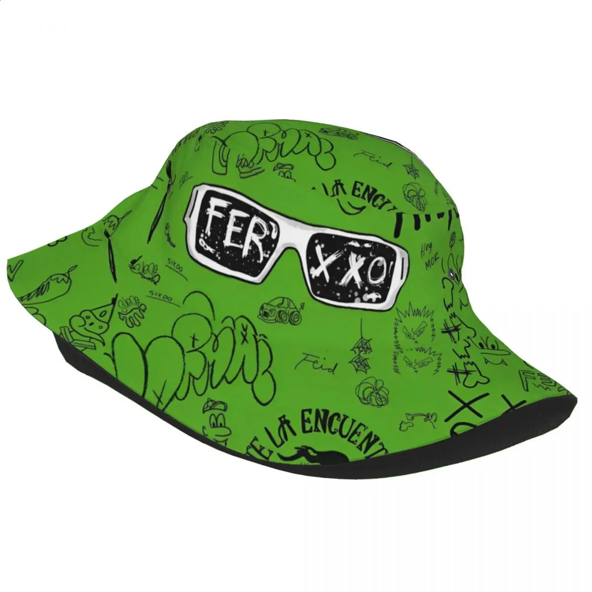 Hip Hop Feid Ferxxo Bucket Hats Lightweight 90s Rapper Rap Music Fishing Fisherman Hats Beach Vacation Getaway Headwear Bob 241203