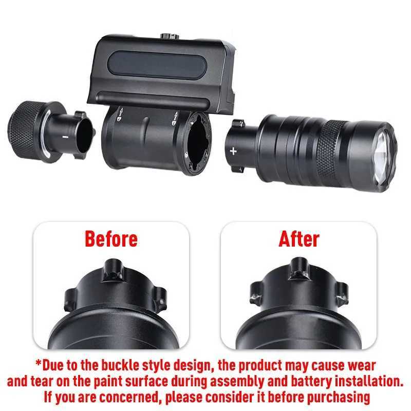 Tactical Owl Flashlight Optimization Weapon Light Metal Airgun Flashlight 500 Lumens 20mm Track Hunting Light Cloud Defense TorchW241204