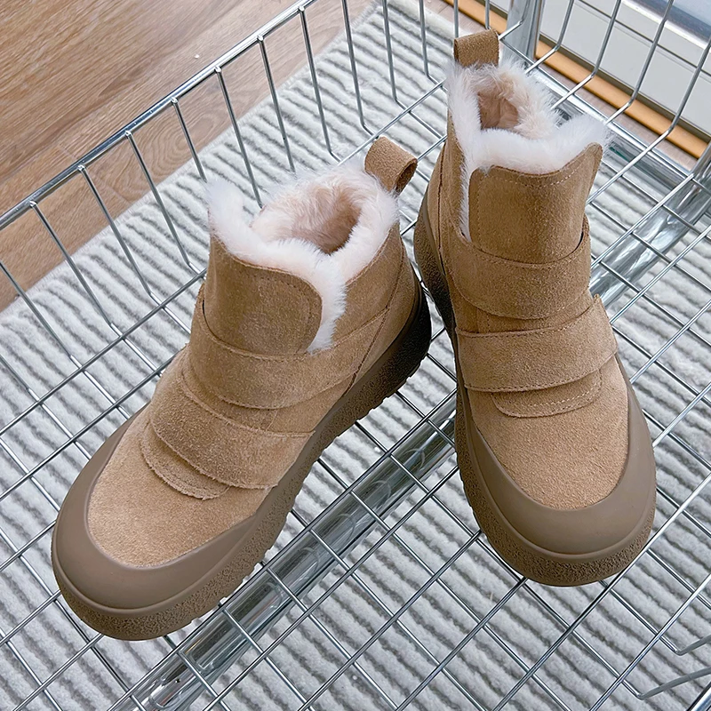 Women Snow Boots Non-slip Warm Short Boots Women's Winter Warm Female Ankle Boots Cotton Shoes