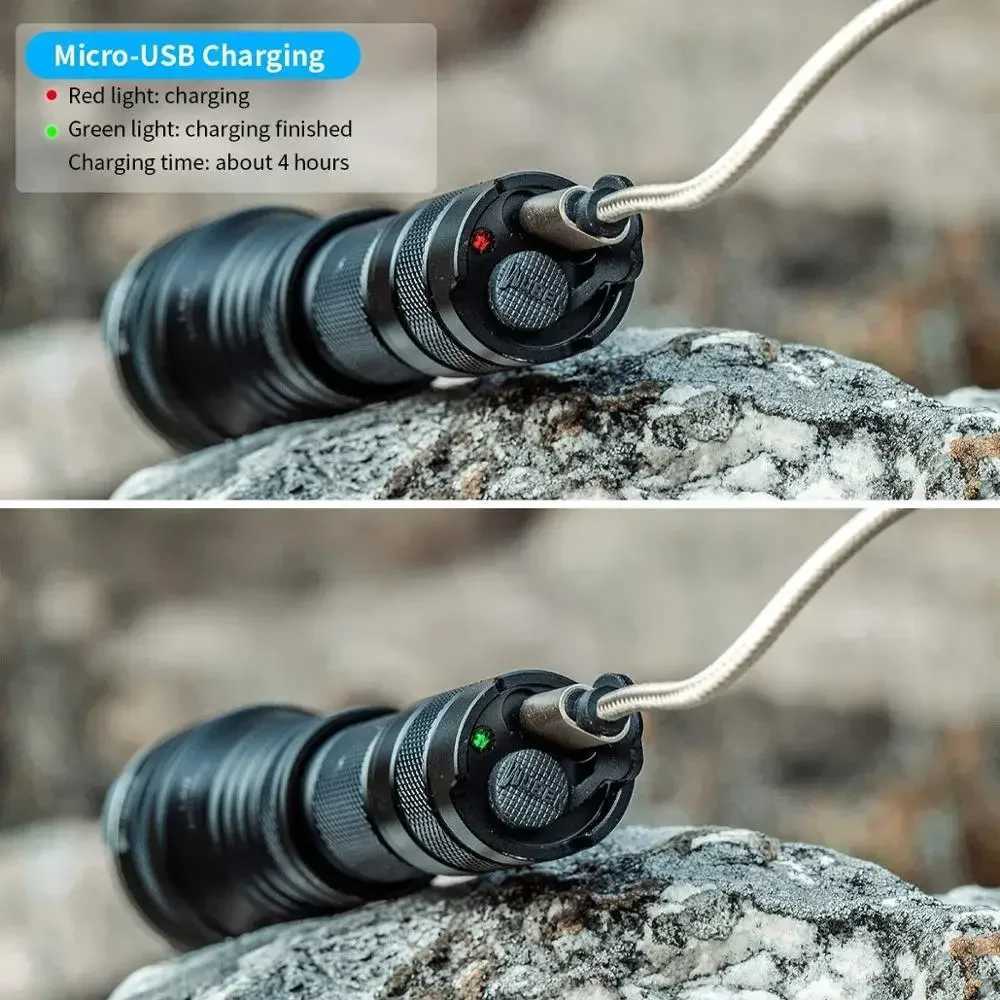 WUBEN L60 Rechargeable High-Powerful Tactical Flashlight 1200LM Zoomable 5 Lighting Modes With Battery Z241204