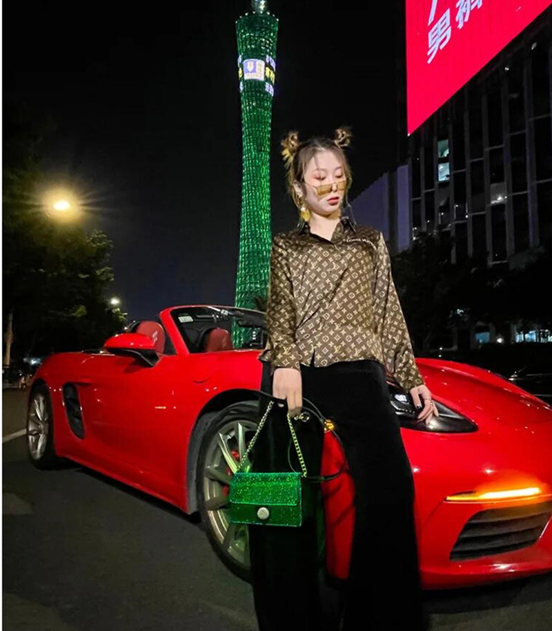 Colorful Luminous Square Bags For Women LED Light New Fashion Shoulder Optical Fiber Fabric Crossbody Bag PU BagVoyage