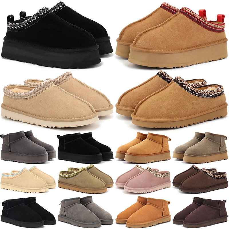 Free Shipping Tasman Slippers Tazz Designer Sandals women womens fur slides tasmin flip flops ugh slipper sliders shoes ultra mini outdoor warm winter slipper slide
