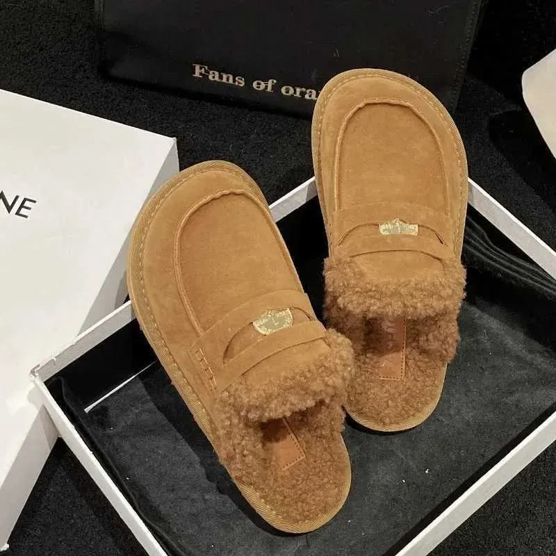 Winter Outdoor Cotton Casual Fashionable Warm Boots Comfortable and Non-slip Womens Home Slippers XW6.5
