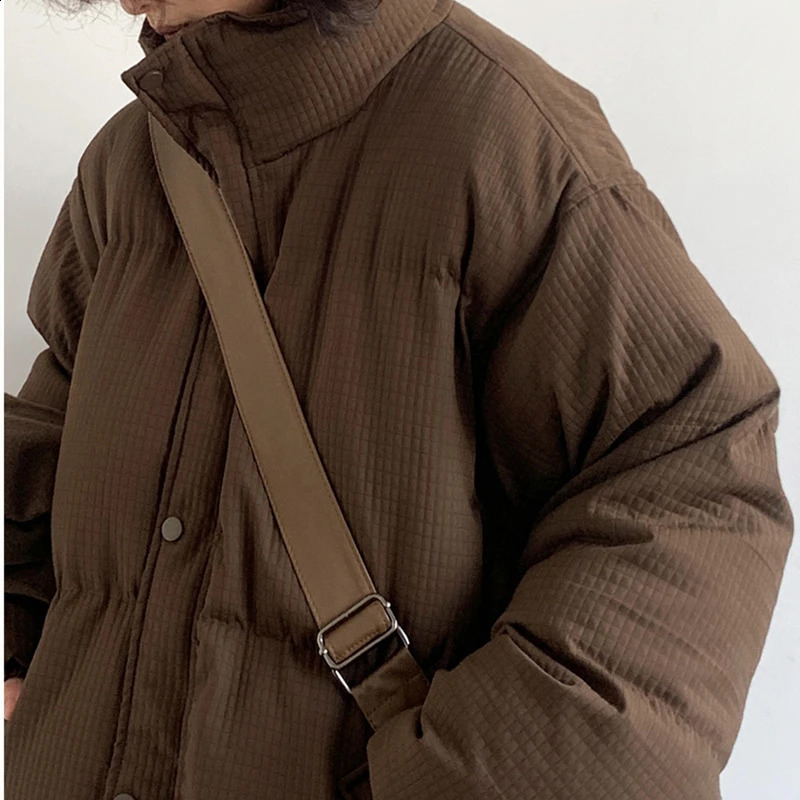 Korean Streetwear couple cotton padded jacket winter thick padded Kpop warm coat men Harajuku fashion leisure park 241202